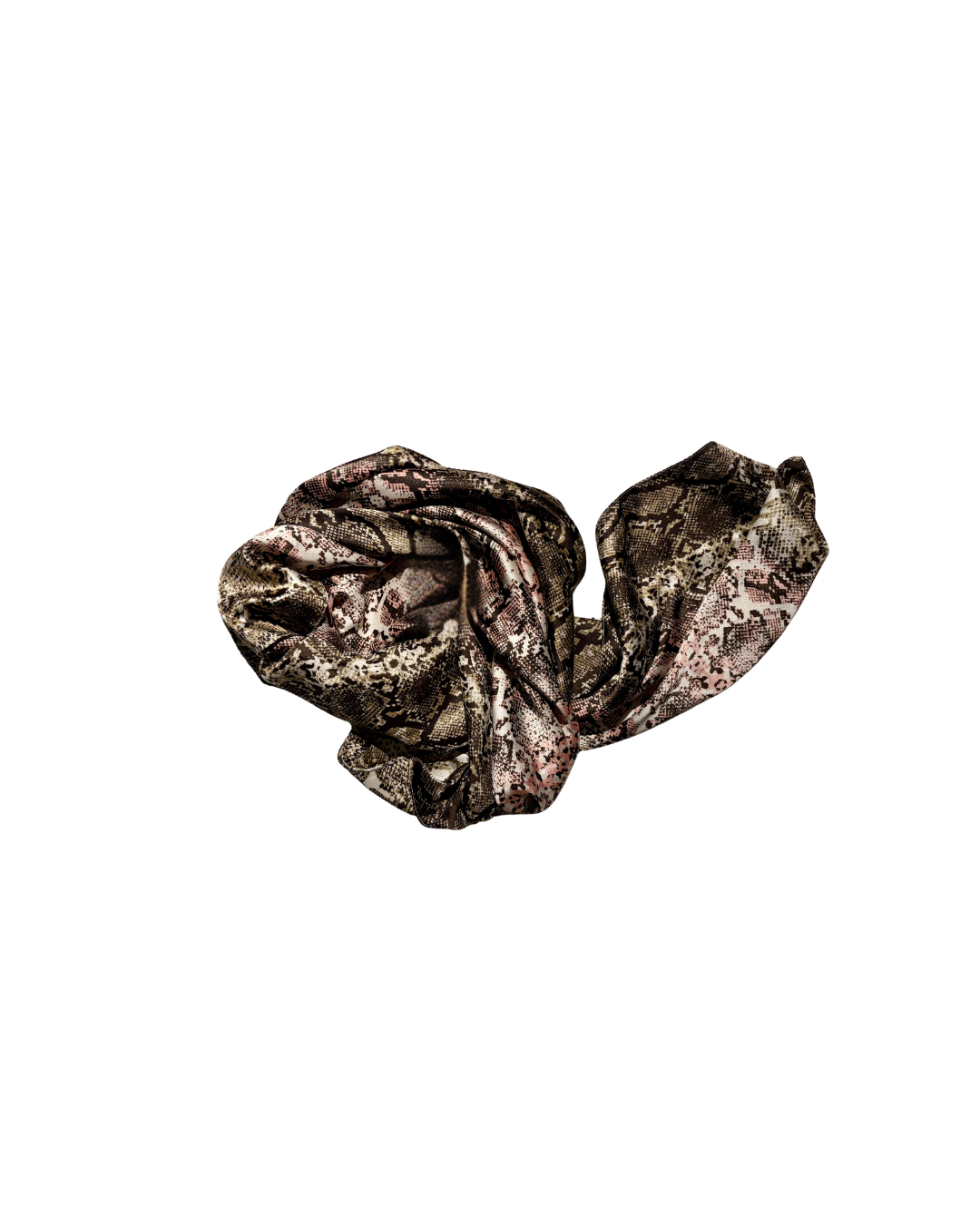 2000s shiny snake print scarf
