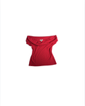 hot pink COS off shoulder top with built in short sleeves